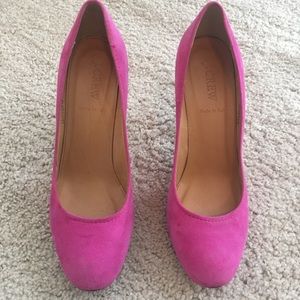 J. Crew Pink Suede Heels